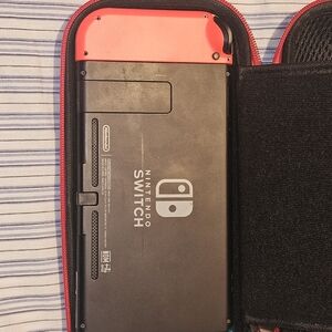 Nintendo Switch with Red and Black Design